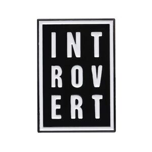 3/$18 NEW Introvert Enamel Pin Brooch